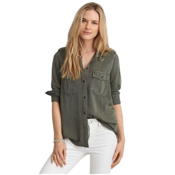 American Eagle Outfitters Tops - American Eagle Outfitters Olive Green Men's Shirt